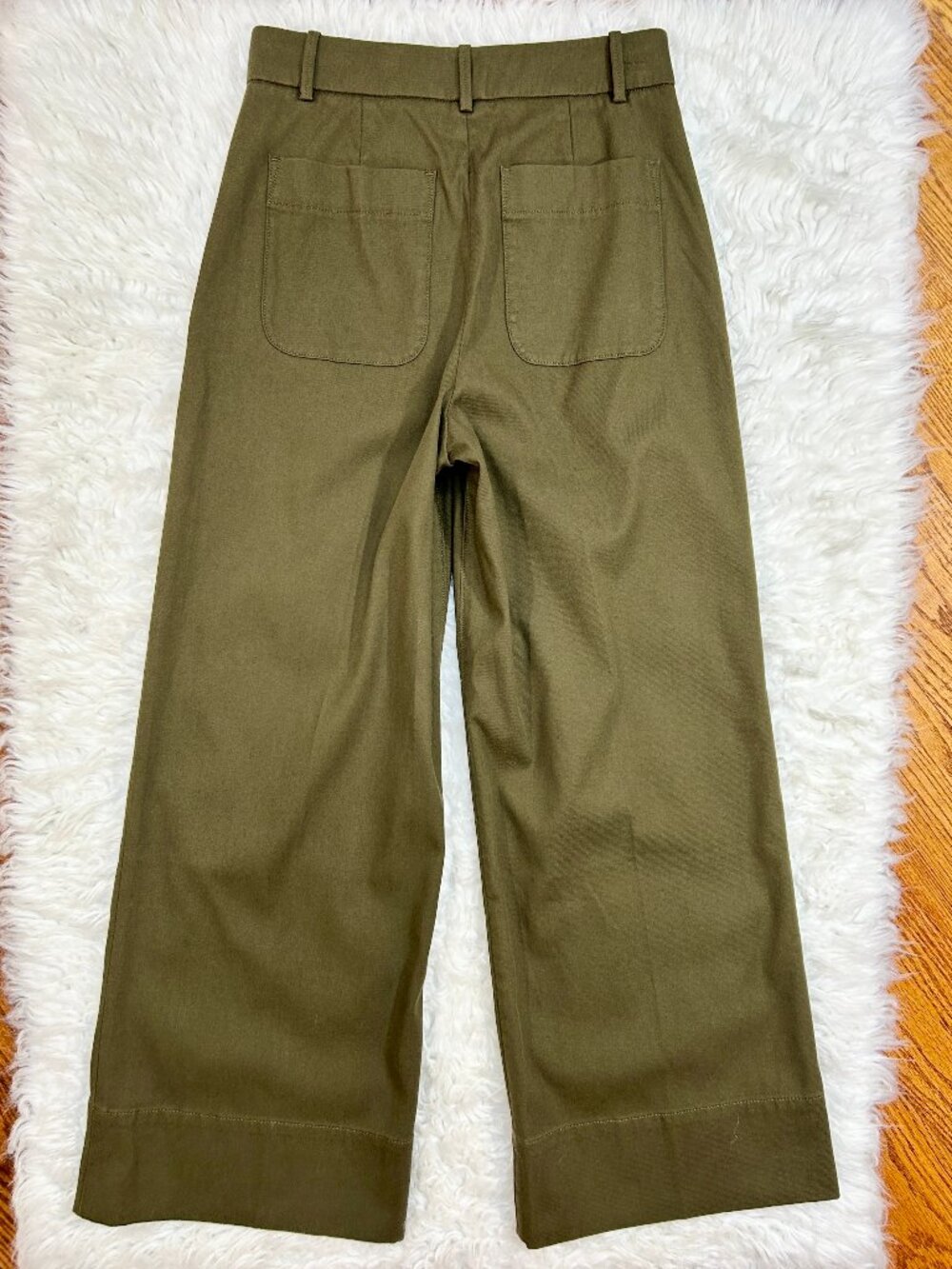 SPANX Supersmooth Stretch Twill Wide Leg Pant in Moss Shadow M - Picture 10 of 15